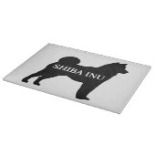 Planche À Découper Shiba Inu nom silo noir (Coin)