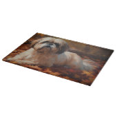 Planche À Découper Shih Tzu à l'automne Feuilles automne Inspire (Coin)