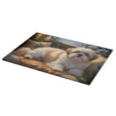 Planche À Découper Shih Tzu avec les lumières de Noël (Coin)