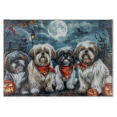 Planche À Découper Shih Tzu Halloween Éffrayant (Devant)