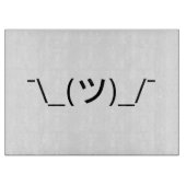 Planche À Découper Shrug Emoticon —\_(ツ)_/ Afficher le Kaomoji japona (Devant)