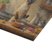 Planche À Découper Siamese Cat Cooking in Kitchen (Coin)