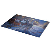 Planche À Découper Siberian Husky Saison de Fêtes de Noël (Coin)
