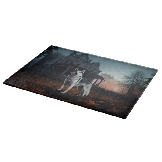 Planche À Découper Sibérie Husky Halloween effraie (Coin)