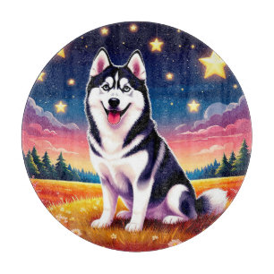 Planche À Découper Sibérien Husky joueur