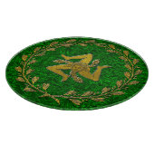 Planche À Découper Sicilien Trinacria Olive Wreath Patina Arrière - p (Coin)