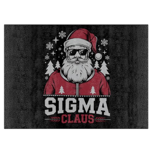 Planche À Découper Sigma Claus Cool Père Noël Christmas Rizz Rizzler  (Devant)