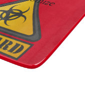 Planche À Découper Signal d'avertissement de risque biologique amusan (Coin)