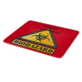 Planche À Découper Signal d'avertissement de risque biologique amusan (Coin)