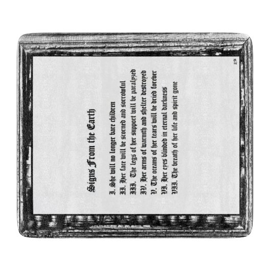 Planche À Découper Signes De La Terre (Devant)