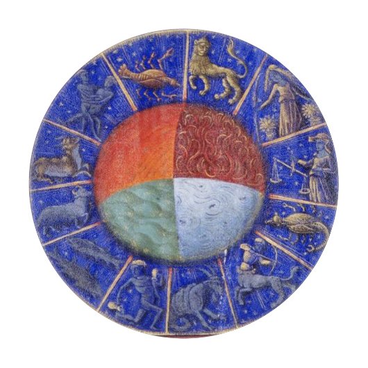 PLANCHE À DÉCOUPER SIGNES ZODIAQUES À QUATRE ÉLÉMENTS (Devant)