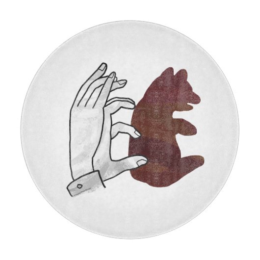 Planche À Découper Silhouette à la main Cube d'ours Brown (Devant)