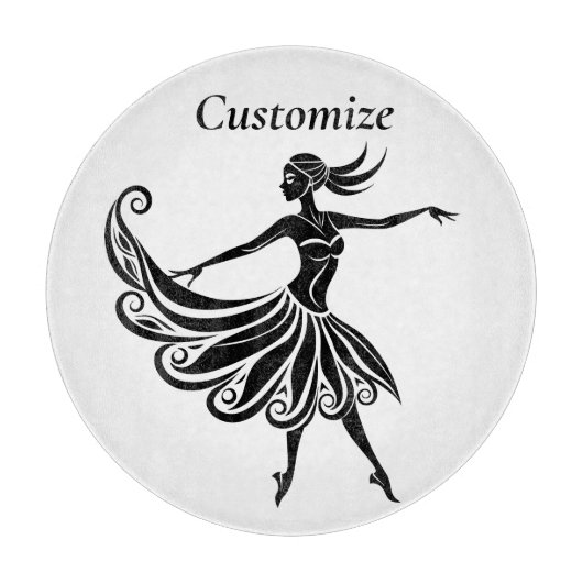 Planche À Découper Silhouette Danseuse Africaine Art Thunder_Thunder_ (Devant)