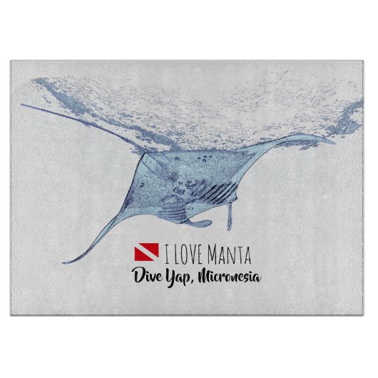 Planche À Découper Silhouette de Manta ray (Devant)