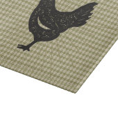 Planche À Découper Silhouette de poulet rustique (Coin)