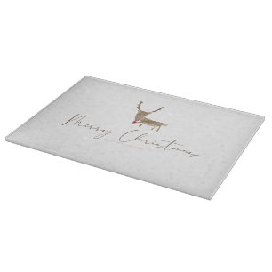 Planche À Découper Silhouette de renne en ligne artistique de Slipper