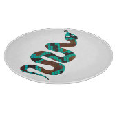 Planche À Découper Silhouette d'impression Brown et Turquoise de serp (Coin)