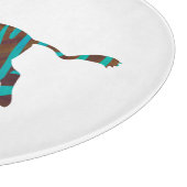 Planche À Découper Silhouette d'impression Brown et Turquoise Zebra (Coin)