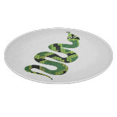 Planche À Découper Silhouette d'impression en noir et vert serpent (Coin)