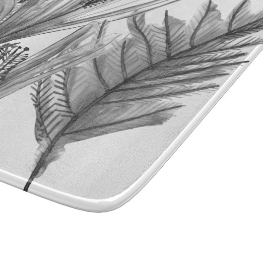 Planche À Découper Silhouette florale - gris (Coin)