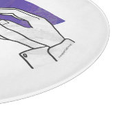 Planche À Découper Silhouette main Anteater violet (Coin)