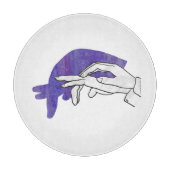 Planche À Découper Silhouette main Anteater violet (Devant)