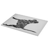 Planche À Découper Silhouette Noir Et Blanc D'Un Beagle Permanent (Coin)