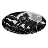 Planche À Découper Silhouette Wolf de nuit (Coin)