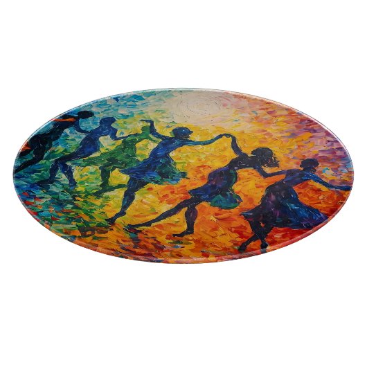 Planche À Découper Silhouettes colorées dansant (Coin)