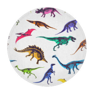Planche À Découper Silhouettes de dinosaures : motif de croquis vinta