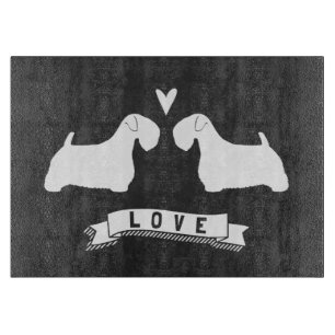 Planche À Découper Silhouettes de Terrier Sealyham Amour