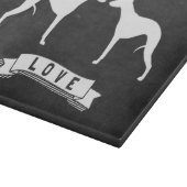 Planche À Découper Silhouettes de Whippet Amour (Coin)