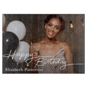 Planche À Découper Simple Classique Joyeux Anniversaire Photo