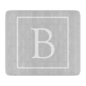 Planche À Découper Simple Light Grey monogram (Devant)