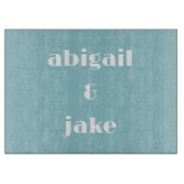 Planche À Découper Simple Mariage personnalisé Turquoise (Devant)