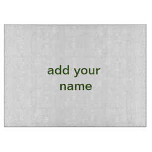 Planche À Découper Simple minimal vert ajoutez votre texte nom photo