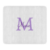 Planche À Découper simple minimum ajouter nom monogramme rose    redj (Devant)