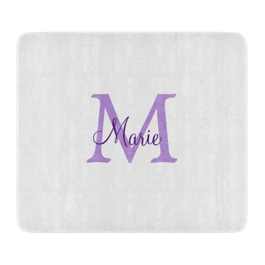 Planche À Découper simple minimum ajouter nom monogramme rose    redj (Devant)