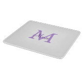 Planche À Découper simple minimum ajouter nom monogramme rose    redj (Coin)