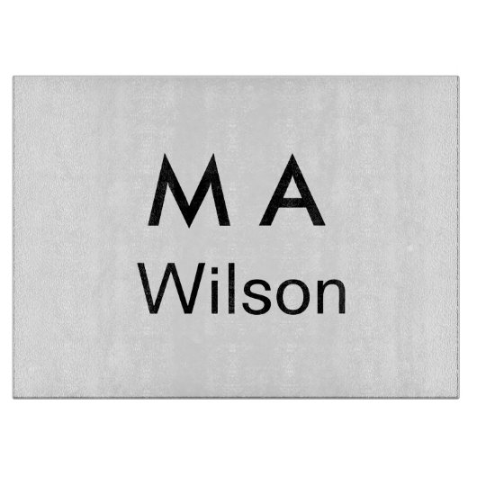 Planche À Découper Simple monogram add your name letter man minimal (Devant)
