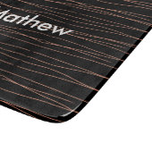 Planche À Découper Simple monogramme ajouter votre nom lettre man min (Coin)