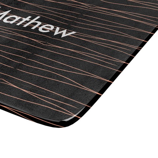 Planche À Découper Simple monogramme ajouter votre nom lettre man min (Coin)