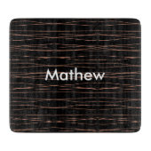 Planche À Découper Simple monogramme ajouter votre nom lettre man min (Devant)