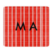 Planche À Découper Simple monogramme ajouter votre nom lettre man min (Devant)