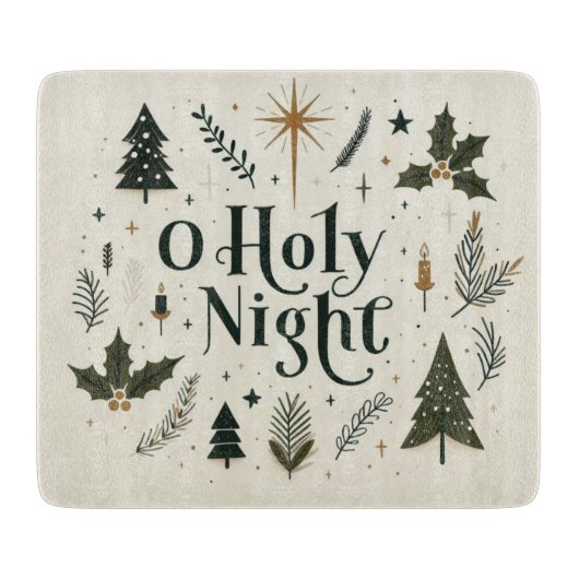 Planche À Découper Simple Noël O Holy Night (Devant)