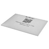 Planche À Découper Simple ouverture de bienvenue code-barres QR ajout (Coin)