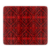 Planche À Découper Simple Scribble | Carreaux miroir | Rouge | (Devant)