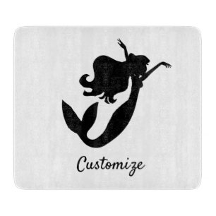 Planche À Découper Sirène à bord noir/blanc Thunder_Cove