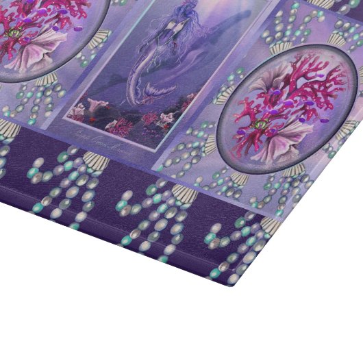 Planche À Découper Sirène d'océan violet (Coin)