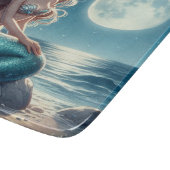 Planche À Découper Sirène sur la plage la nuit (Coin)